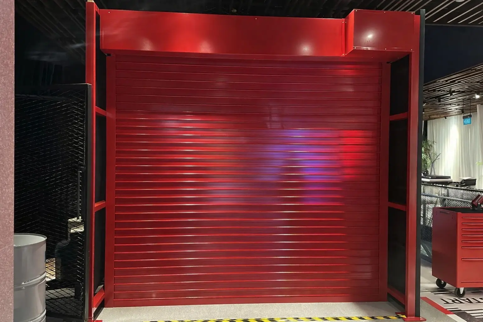 Aluminium roller shutter installation for retail shop in Singapore