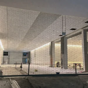 Grille roller shutter installed in shopping mall in Singapore