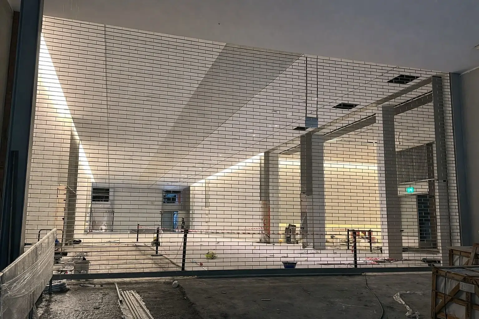 Grille roller shutter installed in shopping mall in Singapore